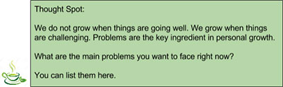Thought Spot: We do not grow when things are going well.
