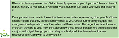 Please do this simple exercise.