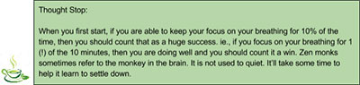 Thought Spot: Focus on your breathing.