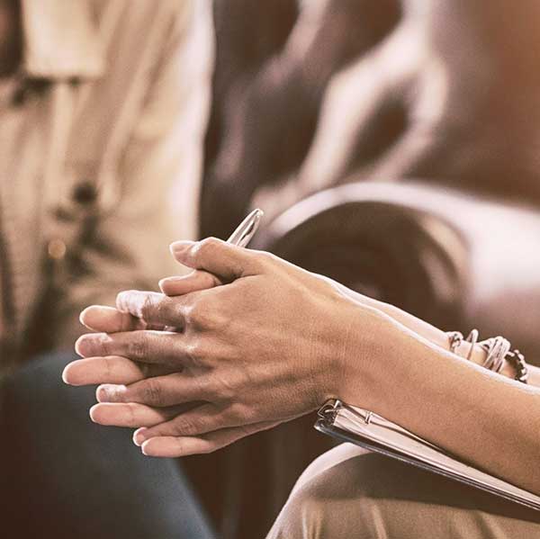 Praying hands.