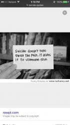 User Profile: Suicideisnttheanswer